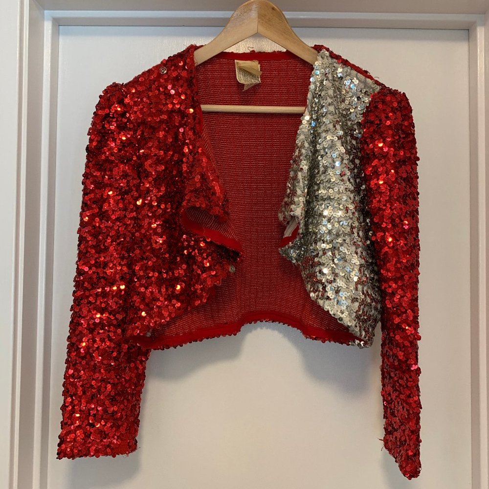 Vintage sequined marching band baton top